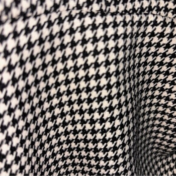 Zara Women's Black White Houndstooth Blazer Dress Small Faux Belt Office Classic - Picture 9 of 11